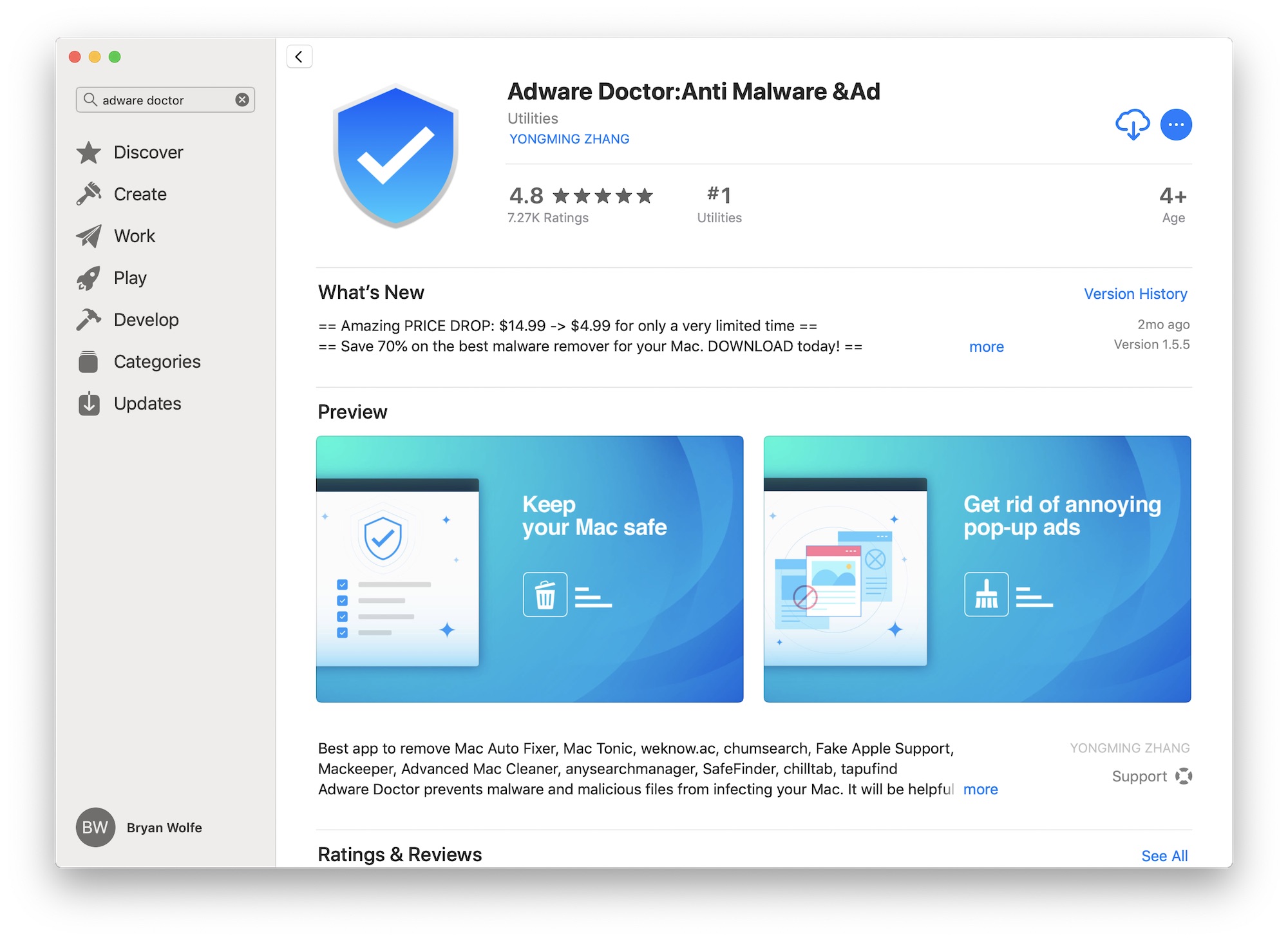 dr.cleaner mac no longer in app store